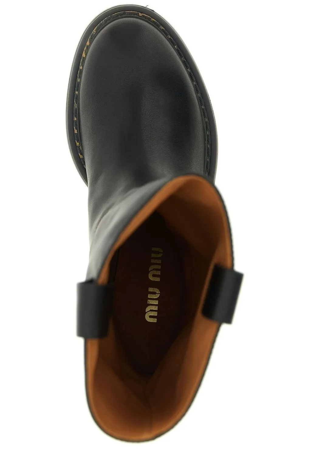 Miu Miu Round-Toe Slip-On Boots