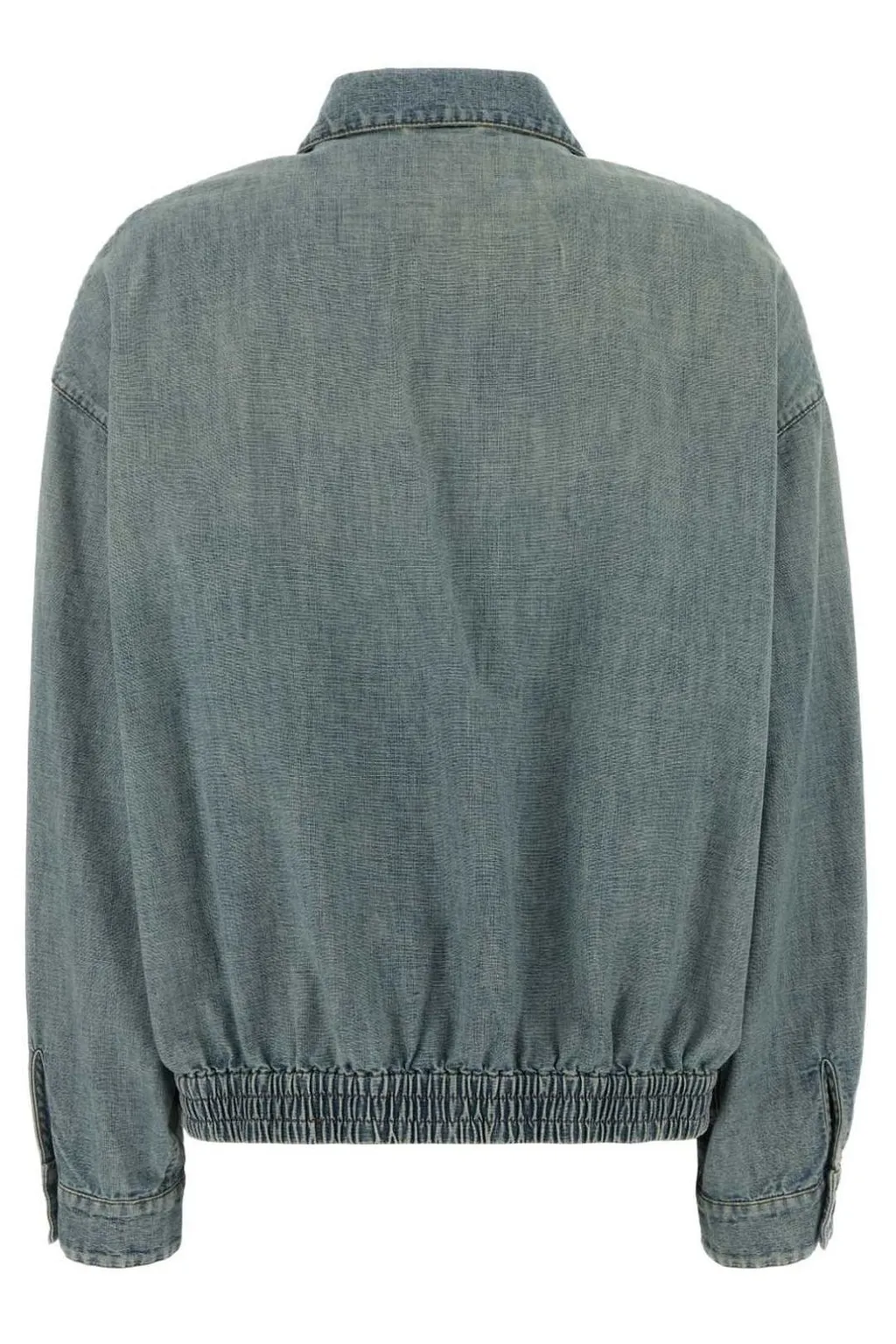 Miu Miu Logo-Detailed Zipped Denim Jacket