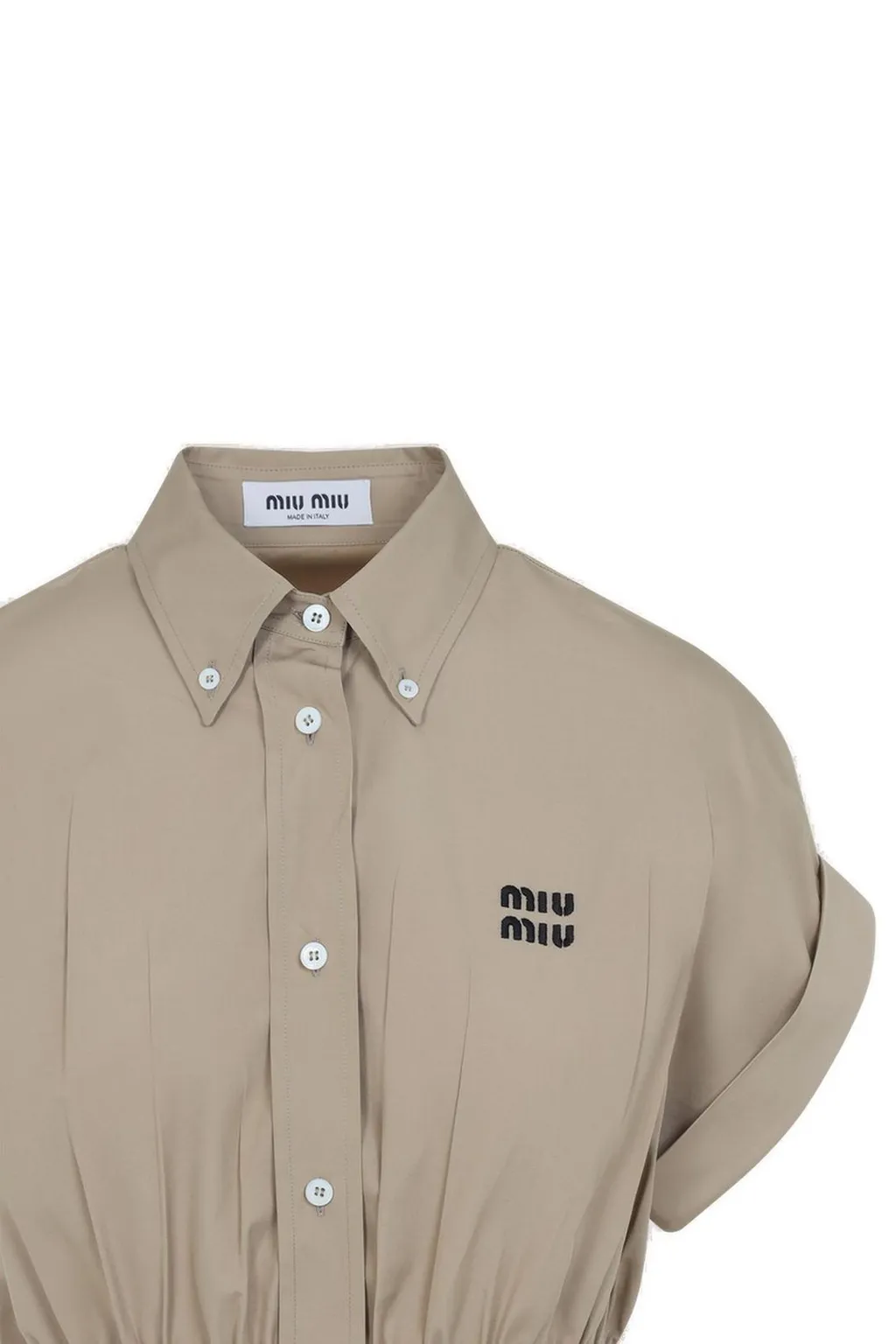 Miu Miu Logo-Embroidered Button-Up Shirt