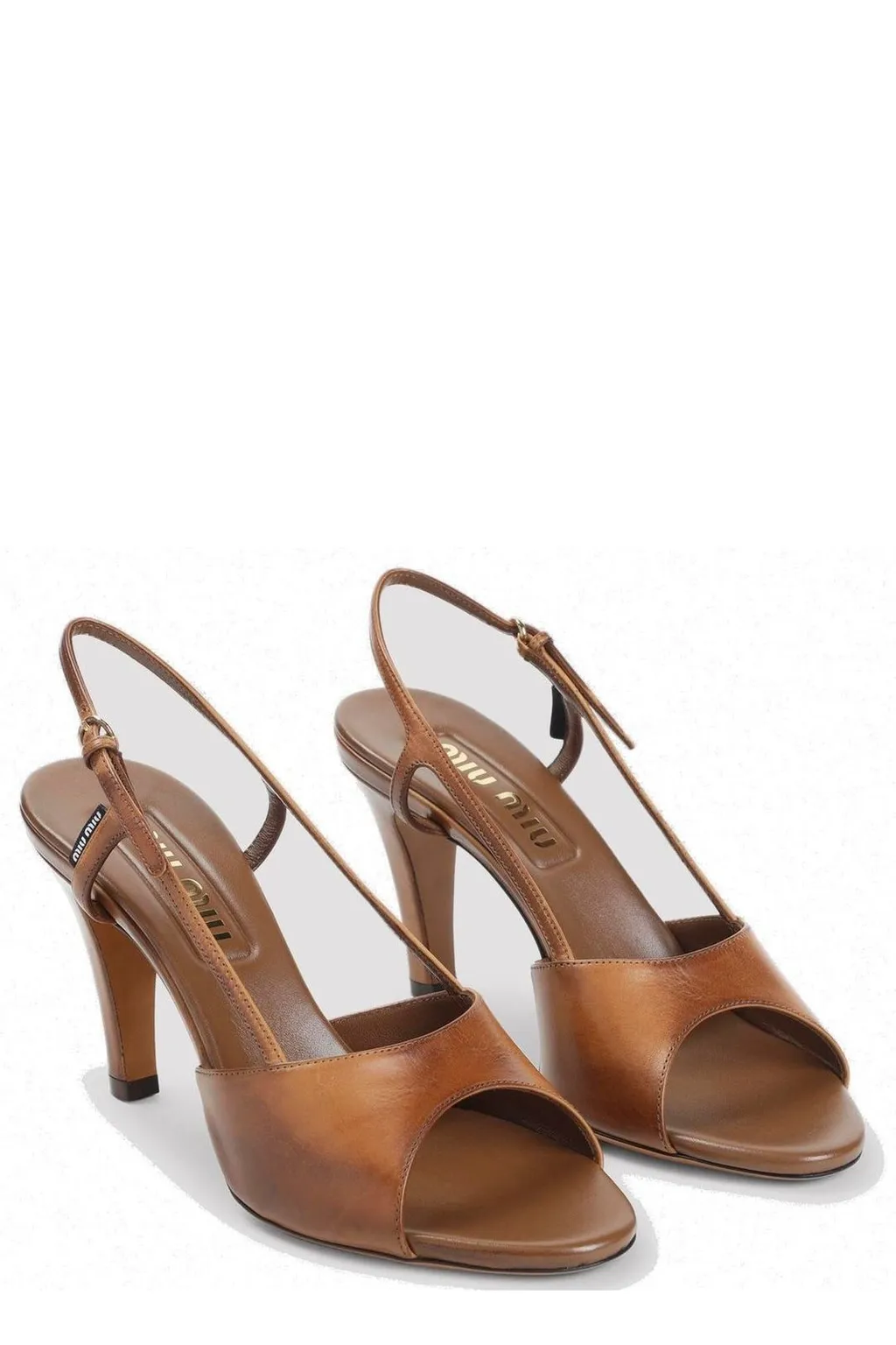 Miu Miu High-Heeled Slingback Sandals