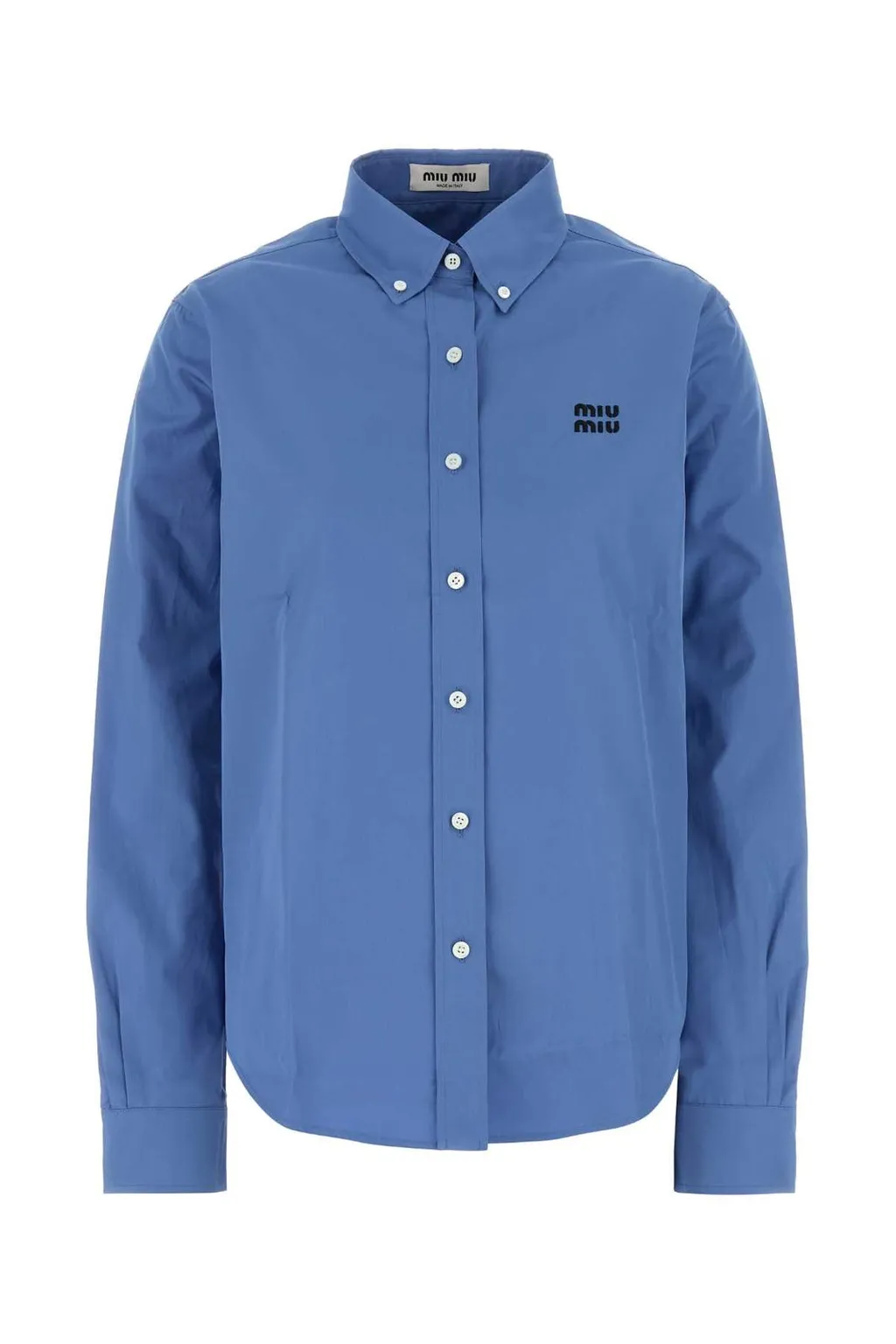 Miu Miu Logo-Embroidered Button-Up Shirt