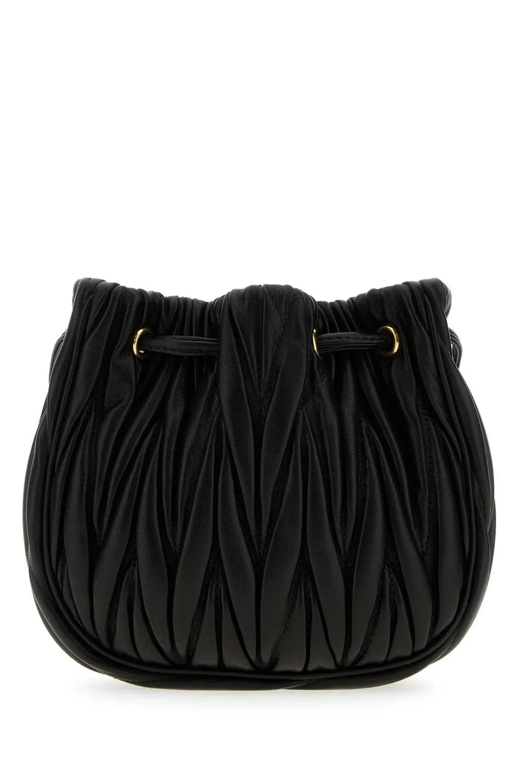 Miu Miu Matelassé Drawstring Bucket Bag