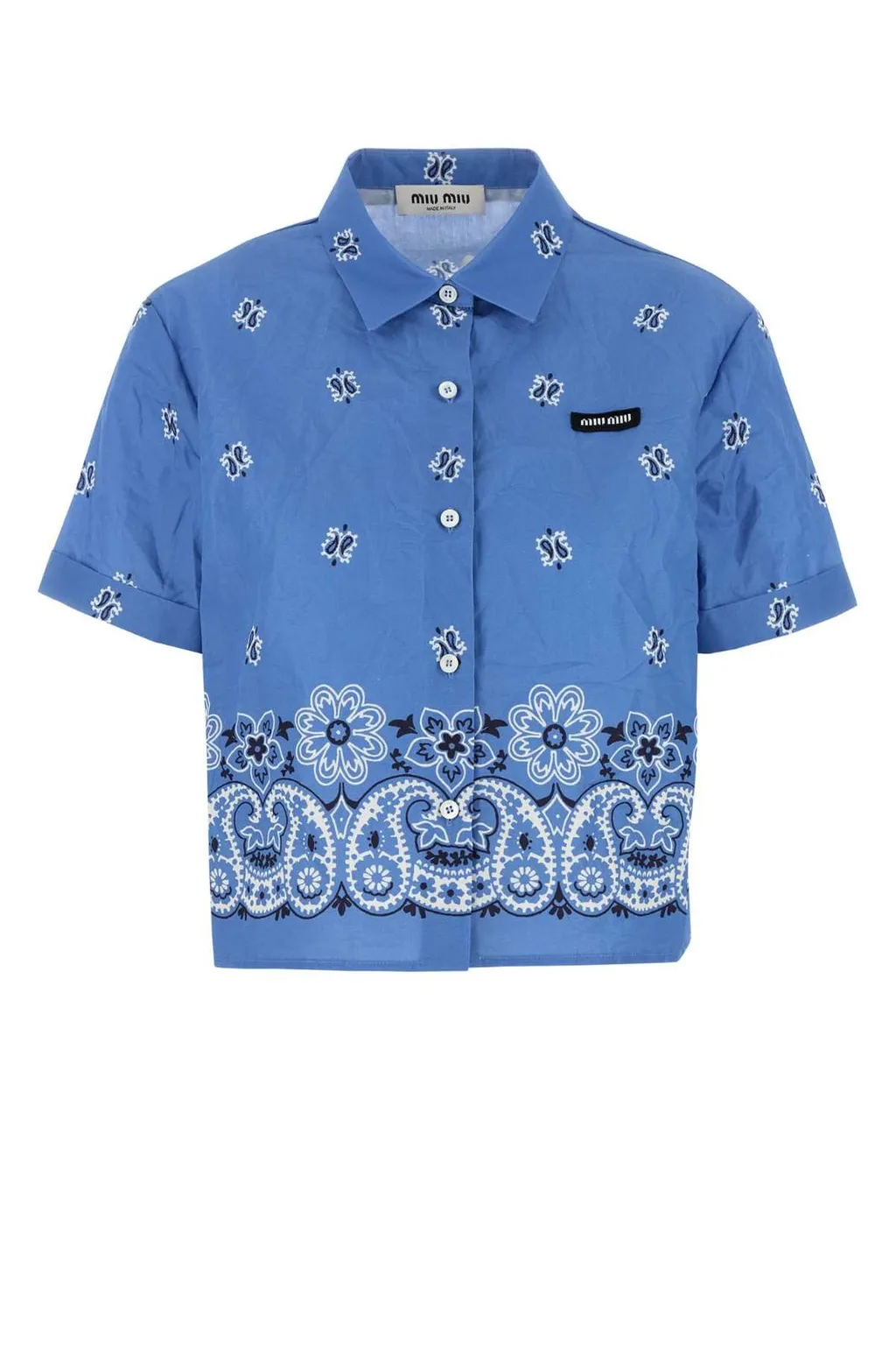 Miu Miu Pattern-Printed Short-Sleeved Shirt