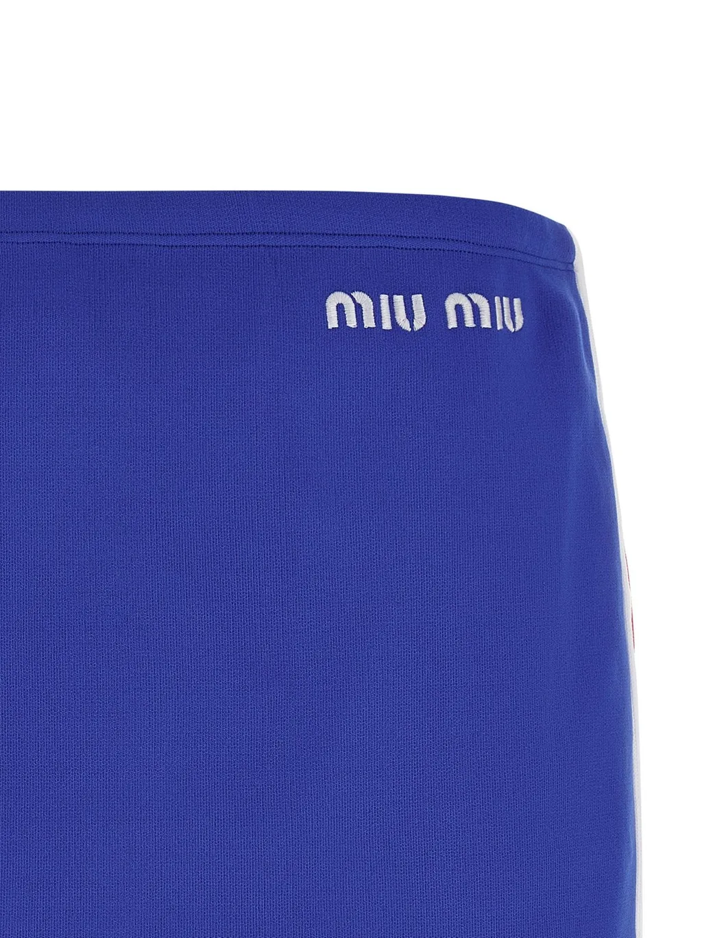 Miu Miu Logo Embroidered Mini Skirt