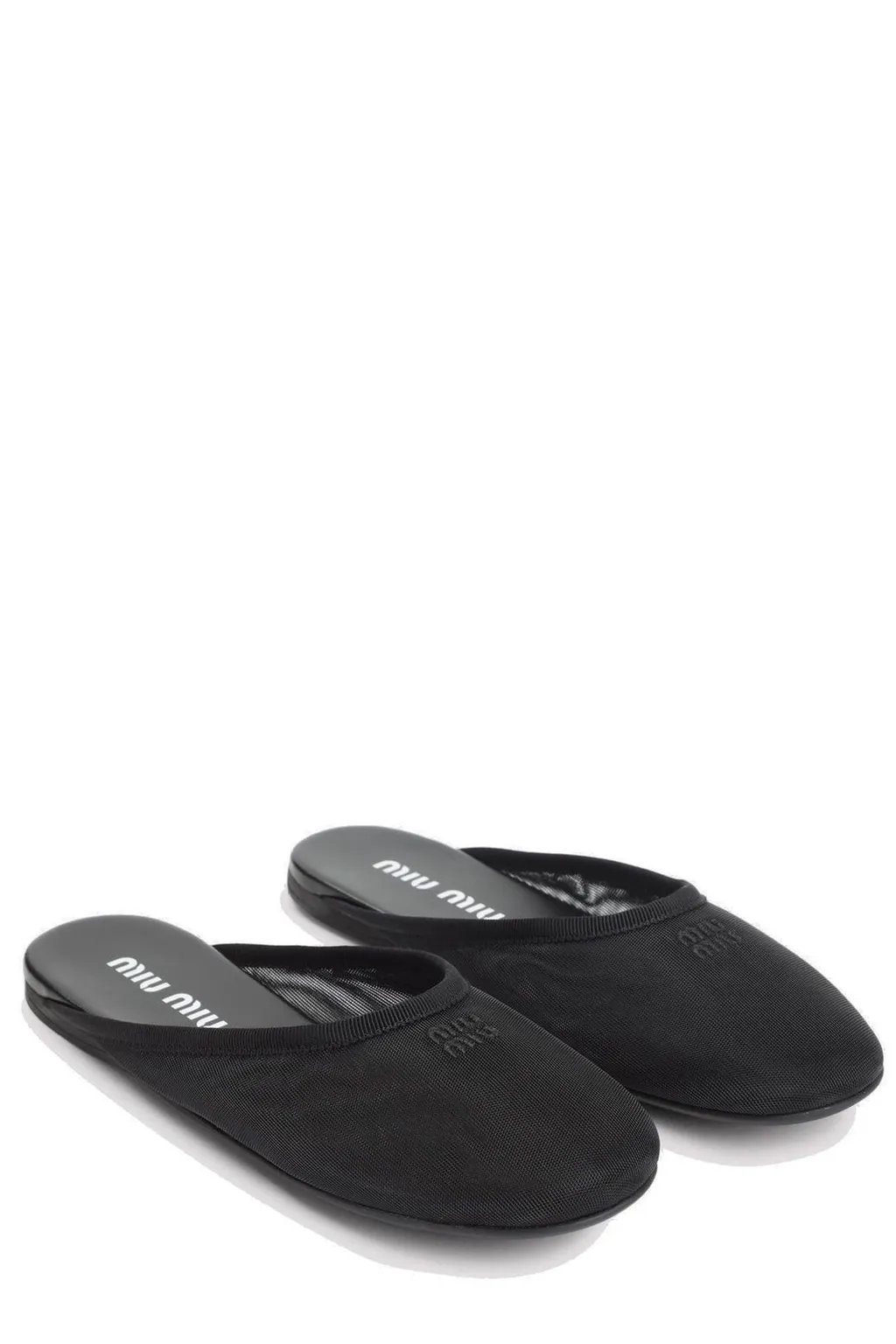 Miu Miu Logo-Embroidered Slippers