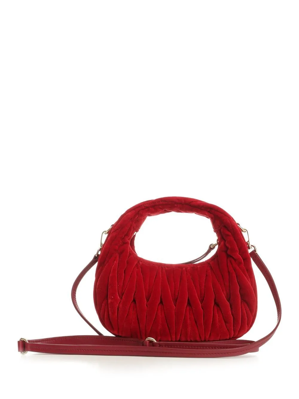 Miu Miu Wander Matelassé Velvet Mini Handbag