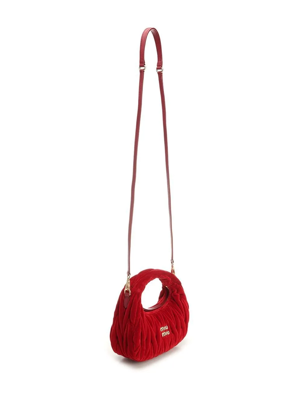 Miu Miu Wander Matelassé Velvet Mini Handbag