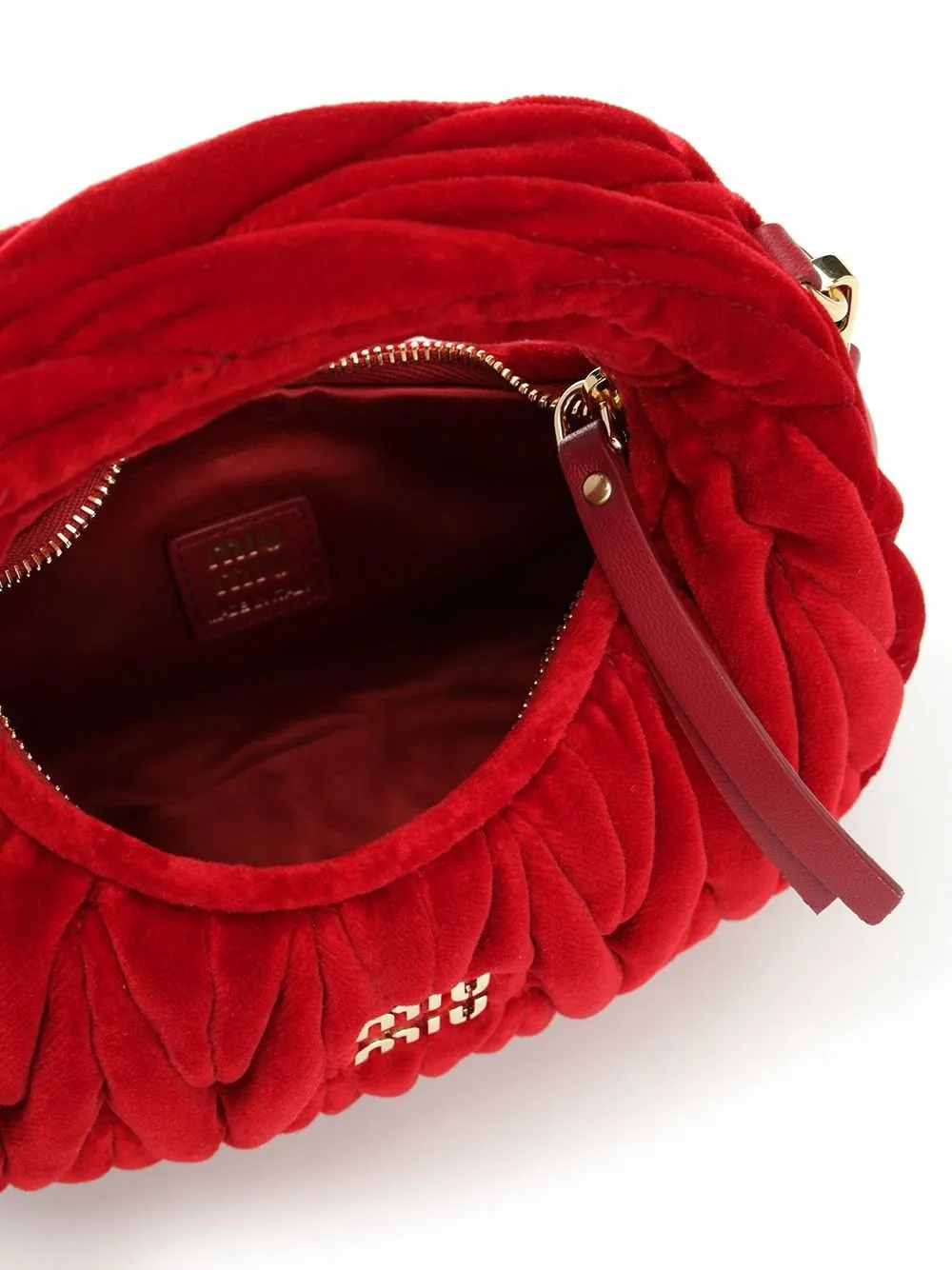 Miu Miu Wander Matelassé Velvet Mini Handbag
