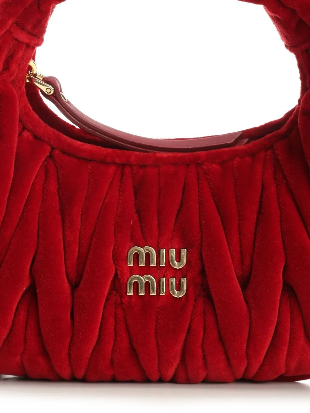 Miu Miu Wander Matelassé Velvet Mini Handbag