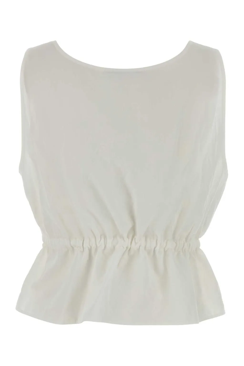 Miu Miu Sleeveless Drawstring Top