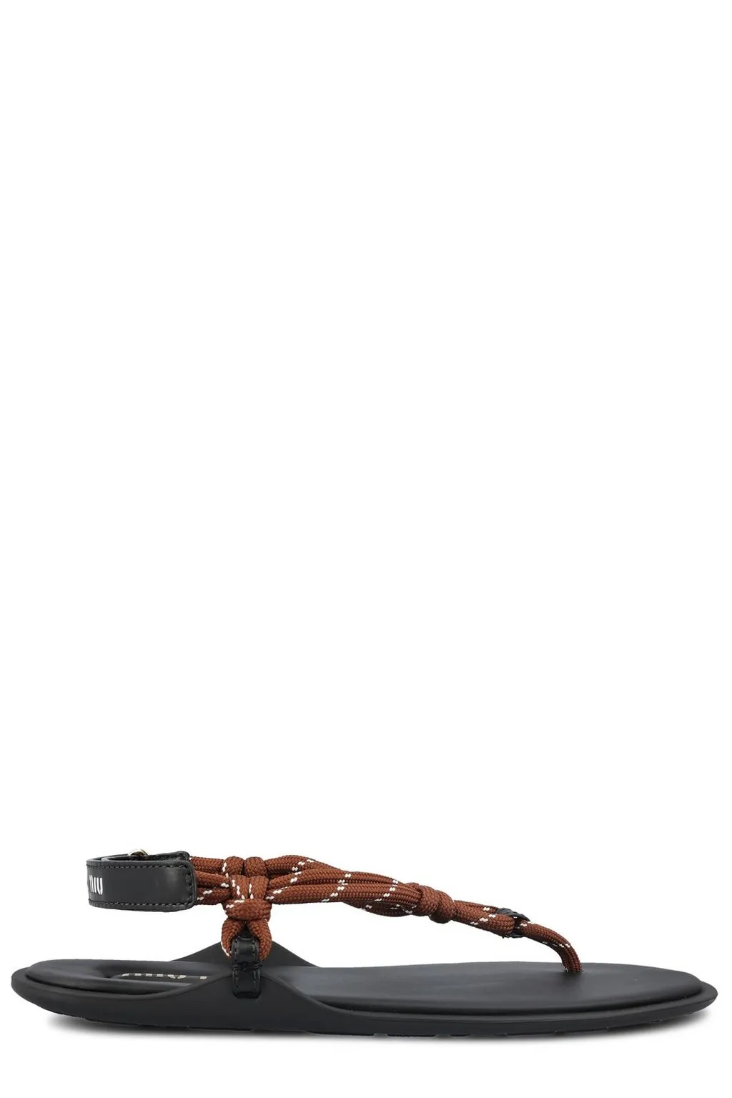 Miu Miu Cord-Strap Round-Toe Sandals