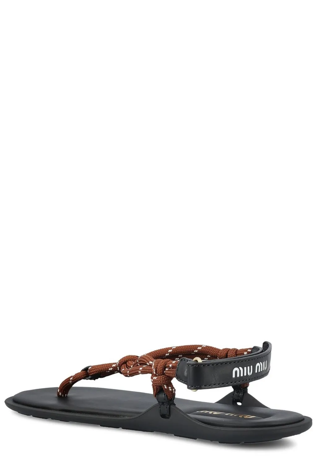 Miu Miu Cord-Strap Round-Toe Sandals