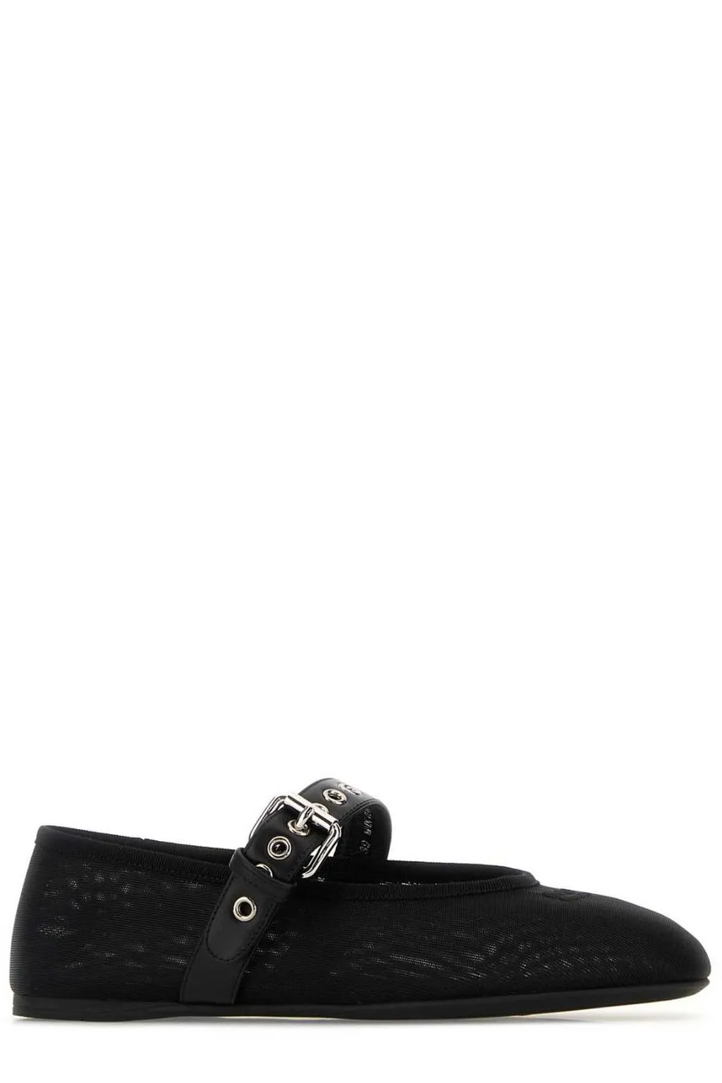 Miu Miu Logo-Embroidered Ballerines