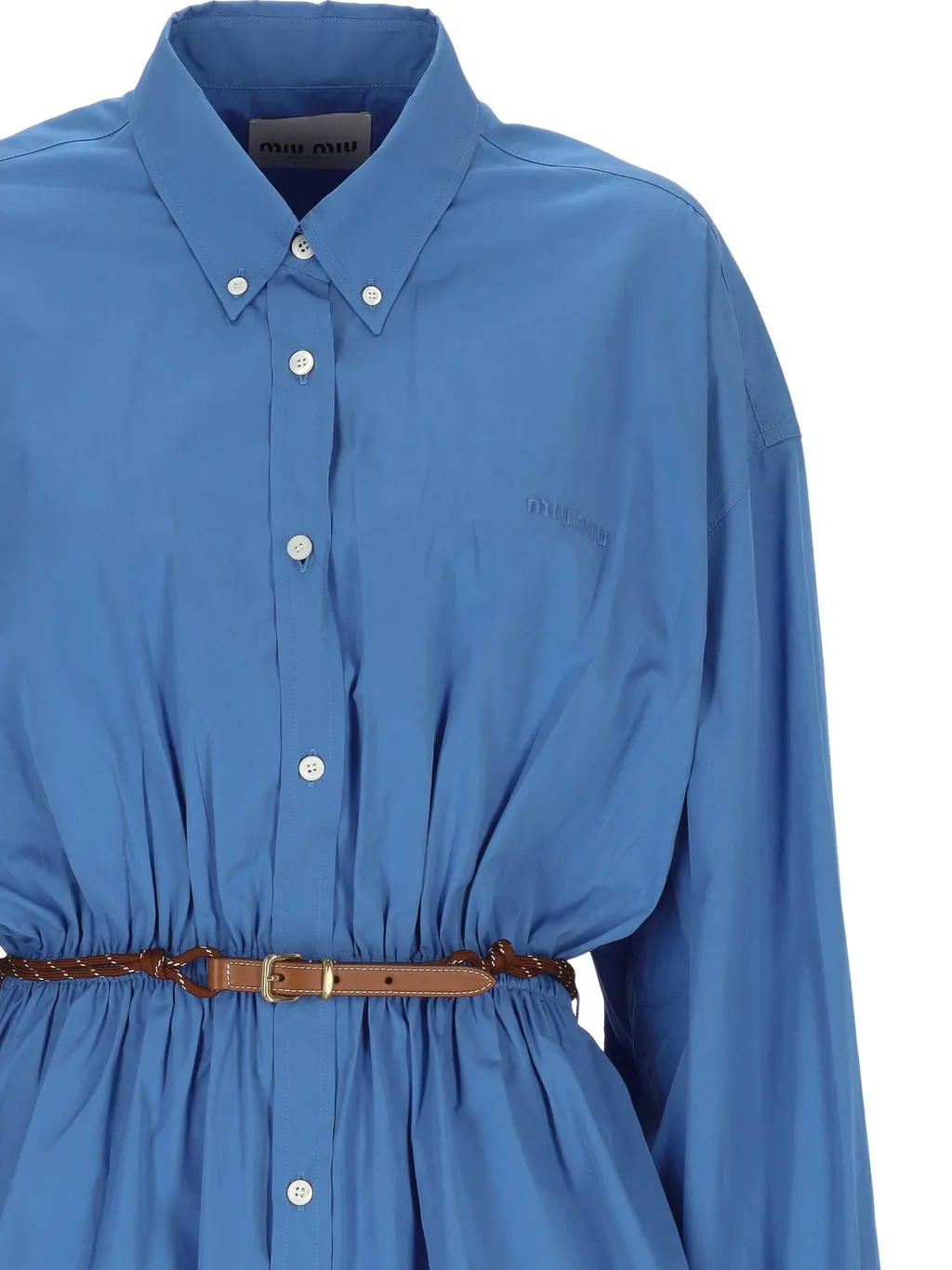 Miu Miu Periwinkle Poplin Dress