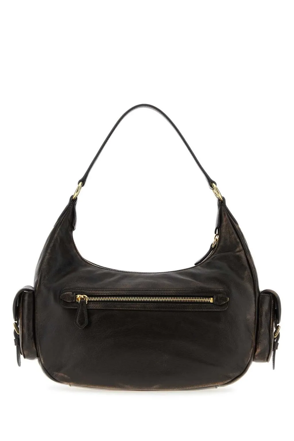 Miu Miu Logo-Embossed Zipped Tote Bag