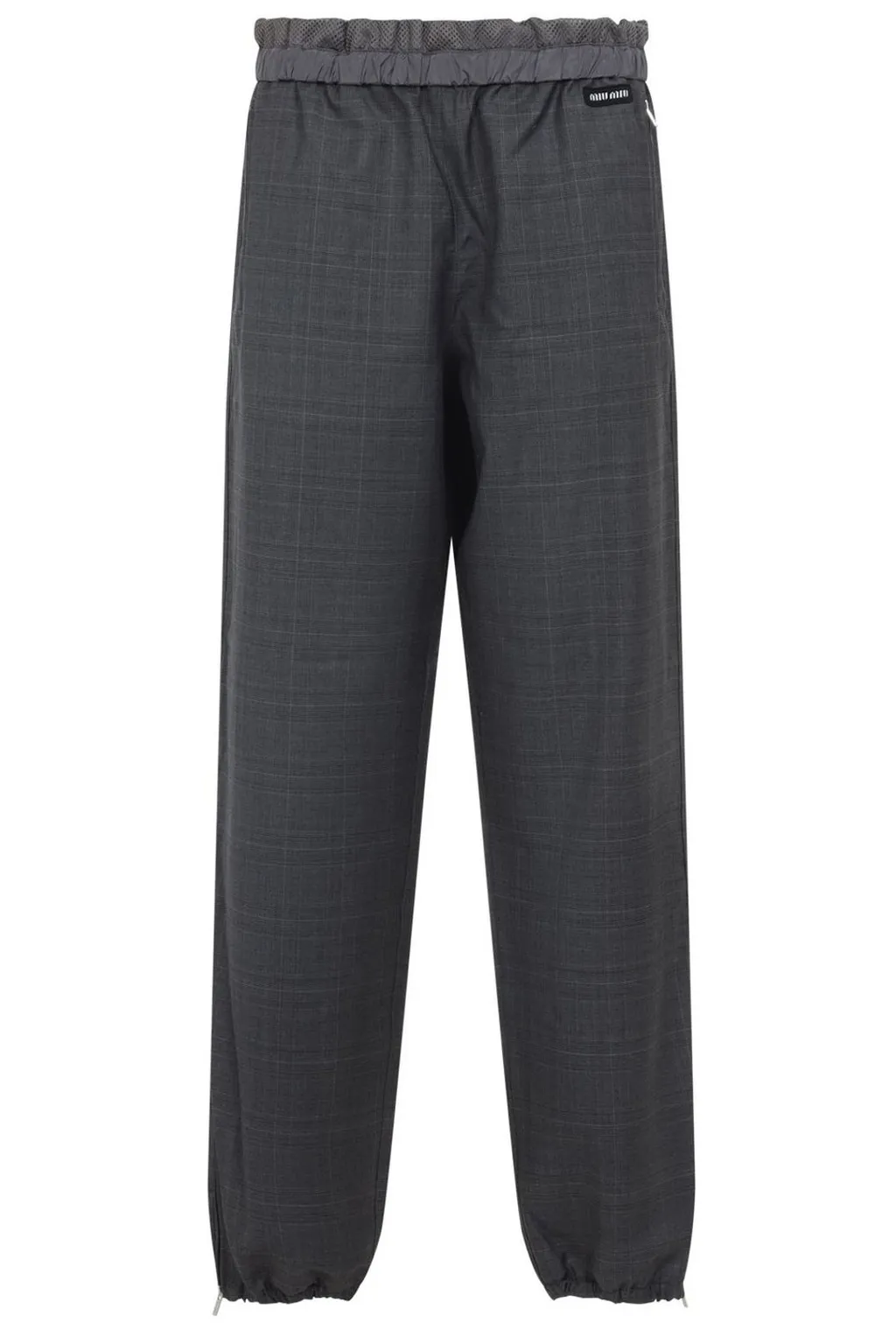 Miu Miu Logo-Patch Layered Trousers