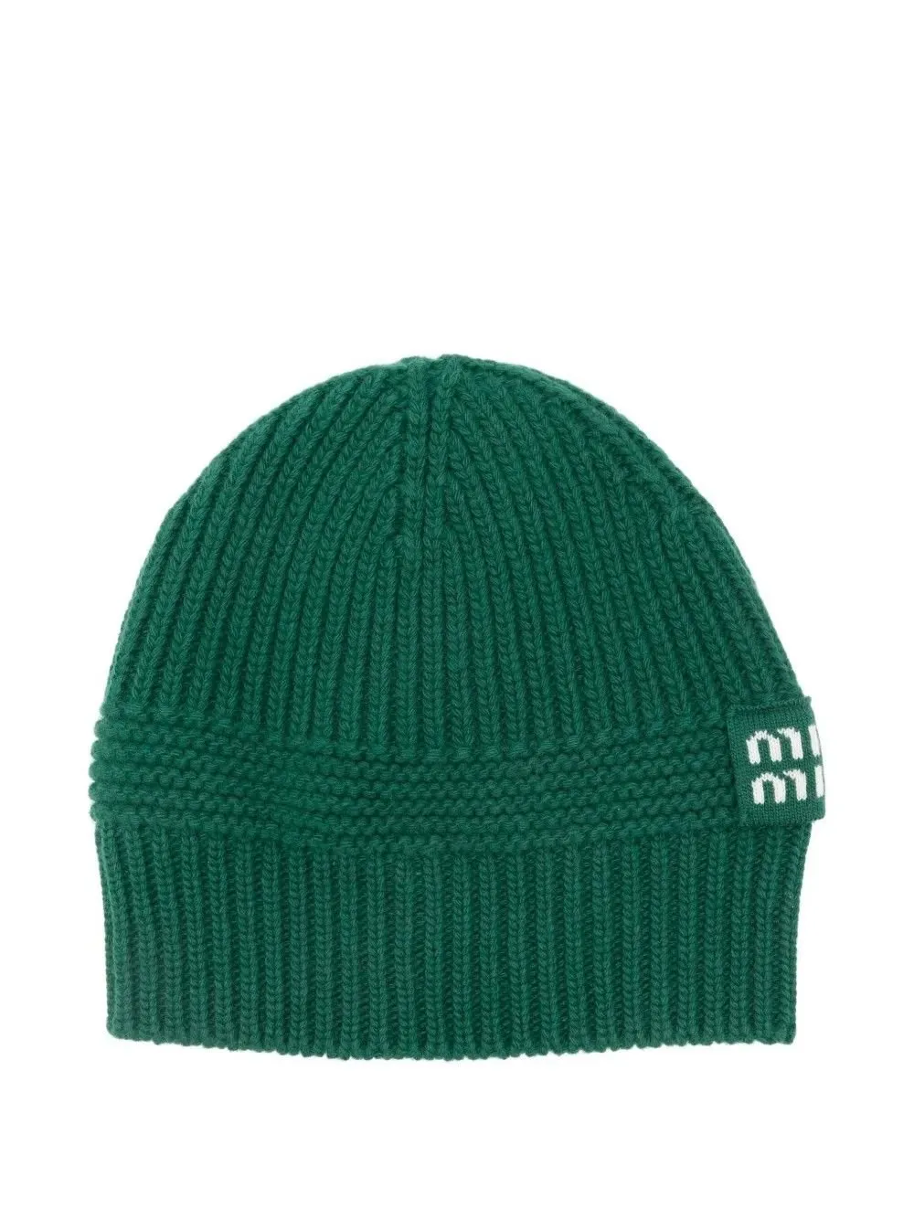 Miu Miu Logo-Intarsia Knitted Beanie