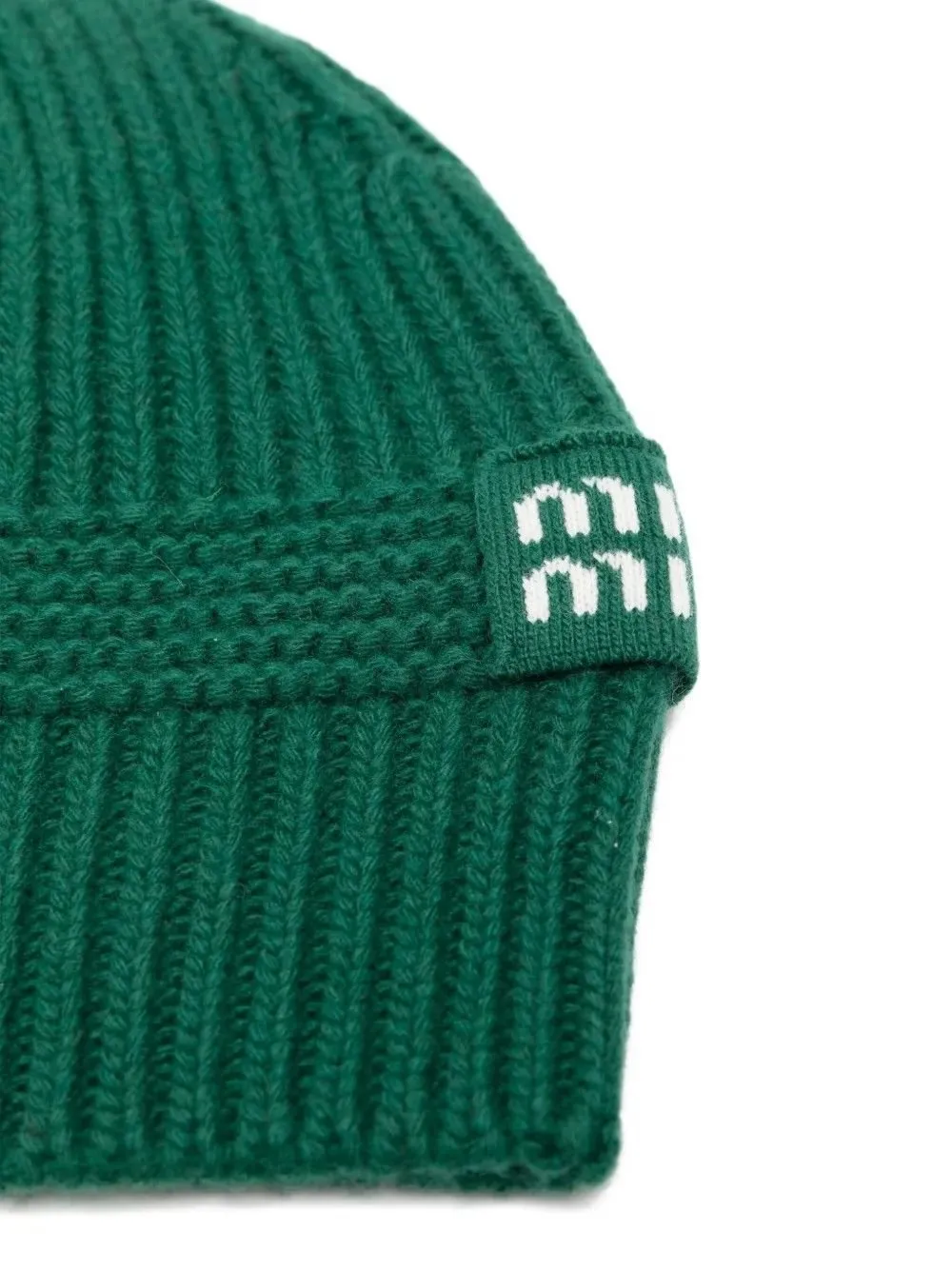 Miu Miu Logo-Intarsia Knitted Beanie