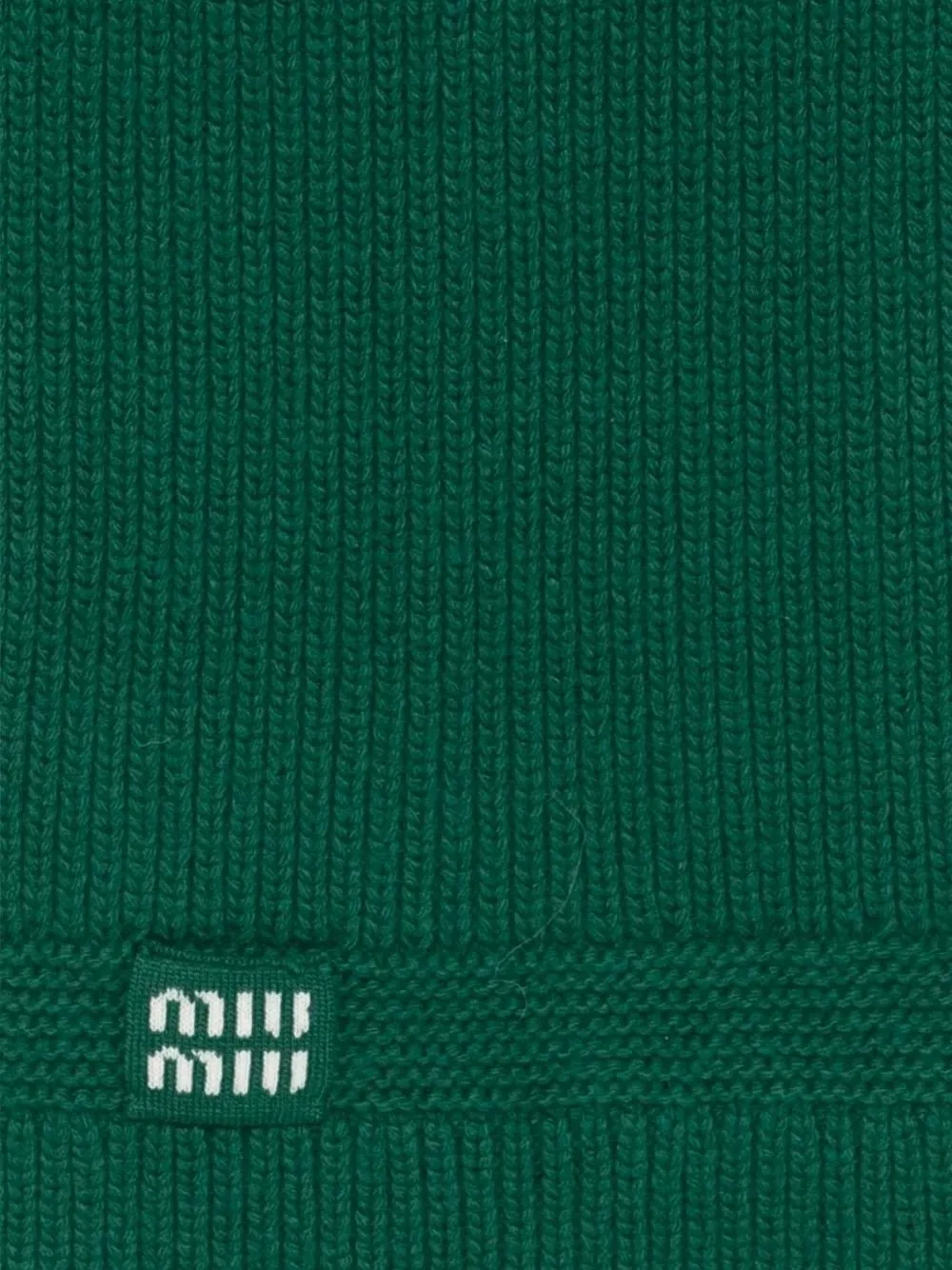 Miu Miu Logo-Patch Knitted Scarf