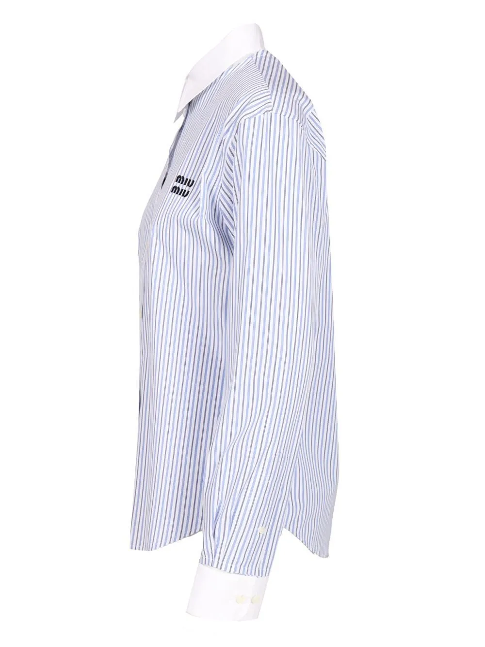 Miu Miu Long Sleeved Striped Shirt