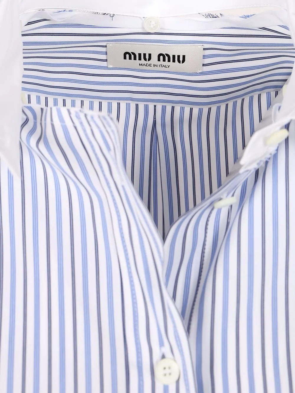 Miu Miu Long Sleeved Striped Shirt