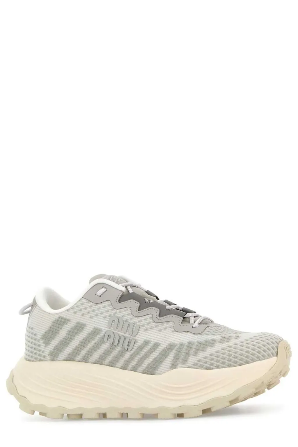 Miu Miu Logo-Printed Lace-Up Sneakers