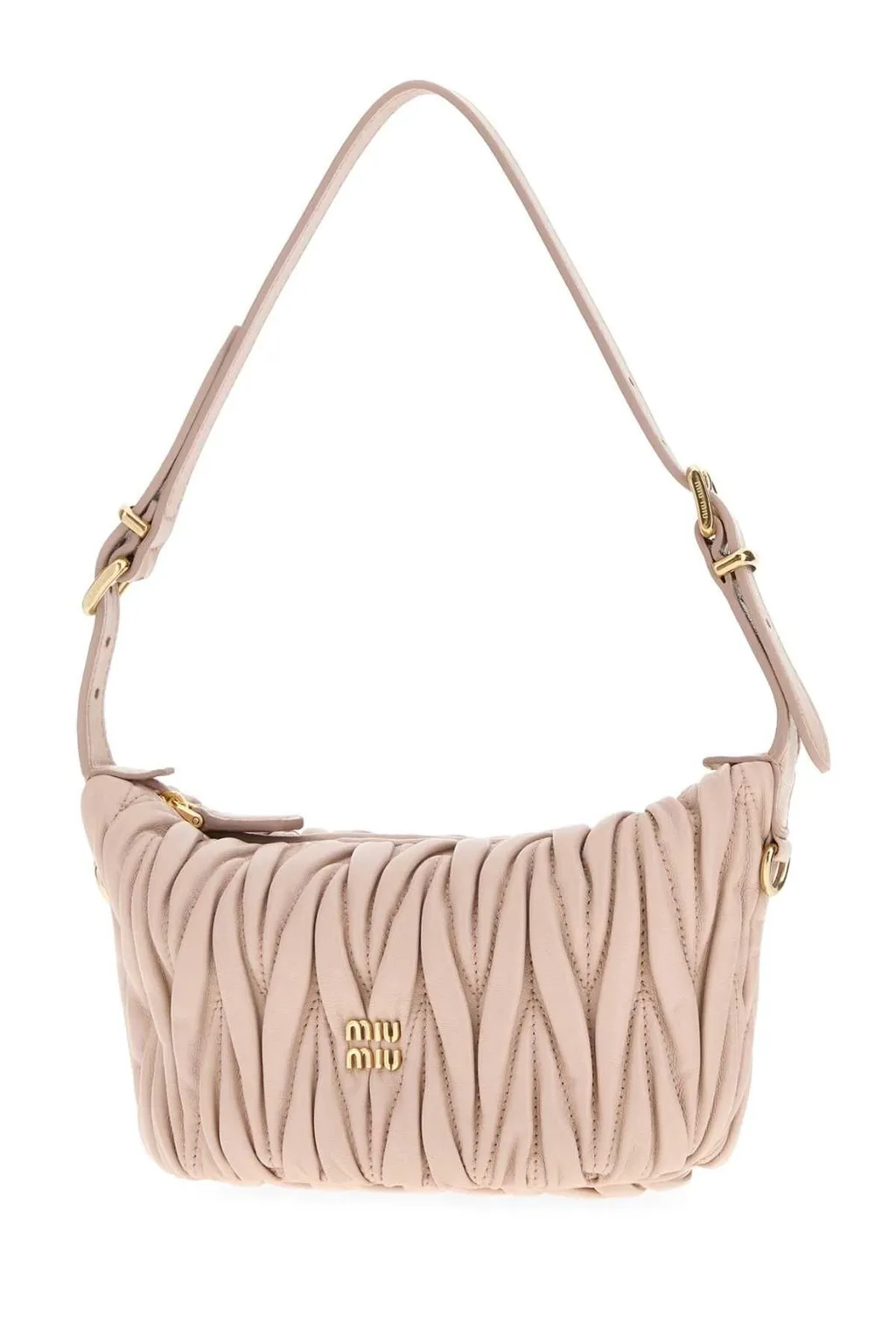 Miu Miu Logo-Lettering Zip-Up Handbag