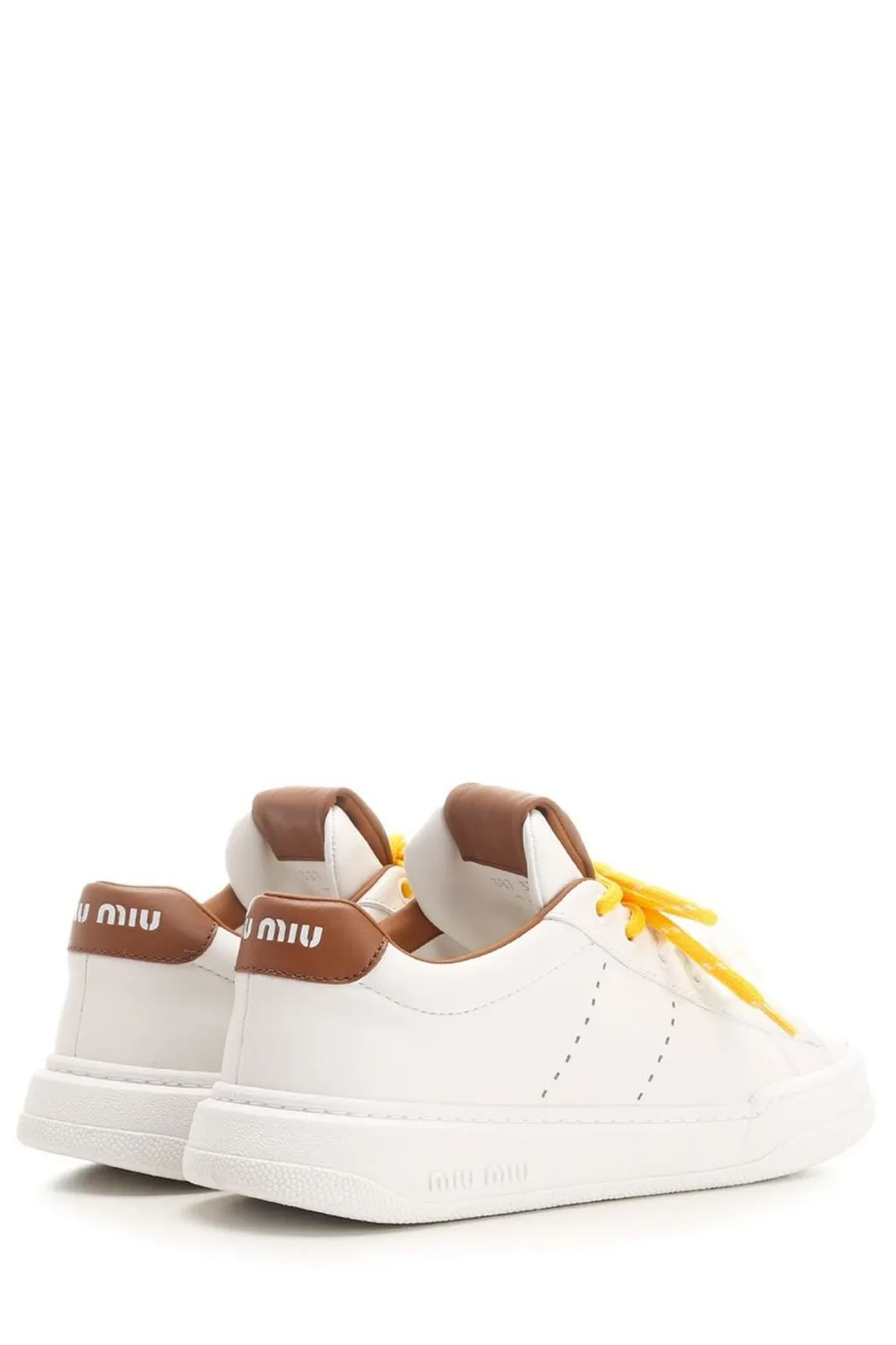Miu Miu Round-Toe Lace-Up Sneakers