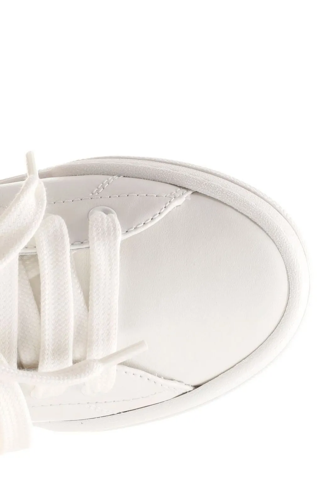 Miu Miu Round-Toe Lace-Up Sneakers
