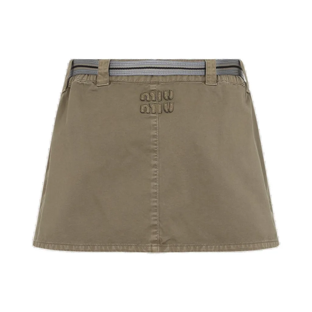 Miu Miu Belted Mini Skirt