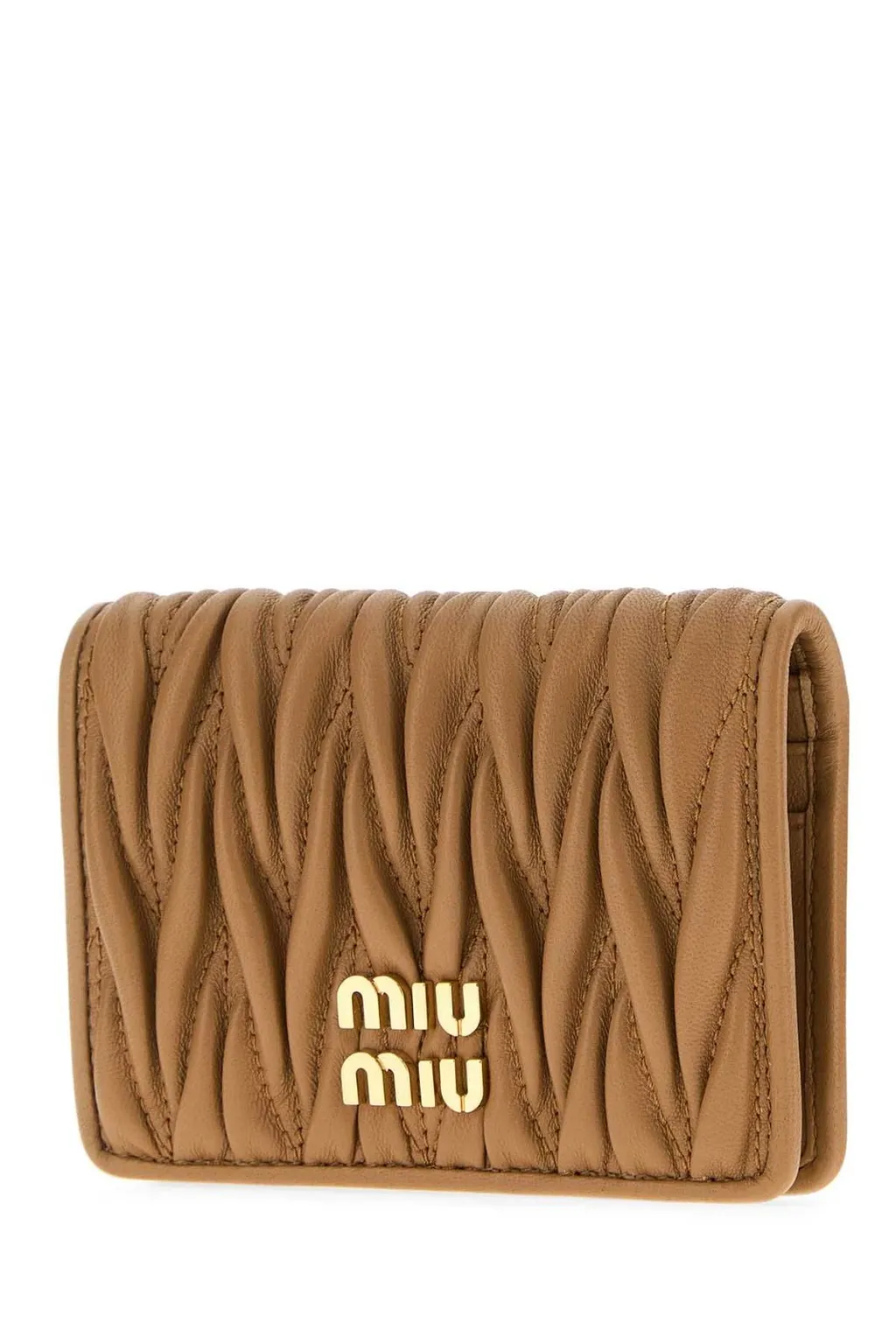 Miu Miu Logo-Lettering Matelassé Cardholder