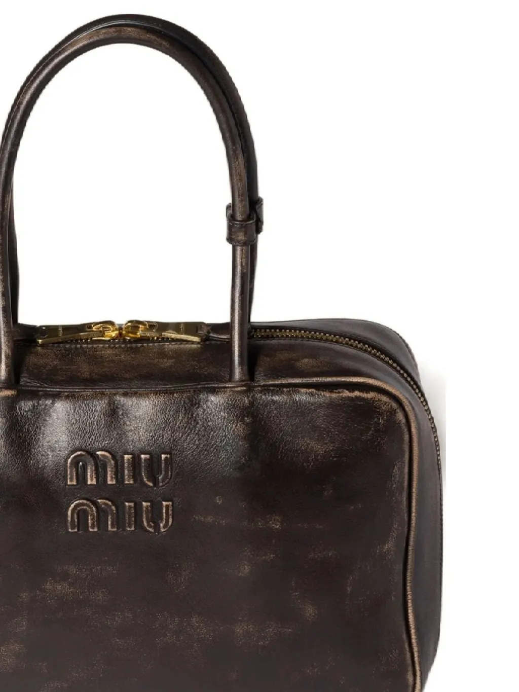 Miu Miu Logo-Embossed Zipped Handbag