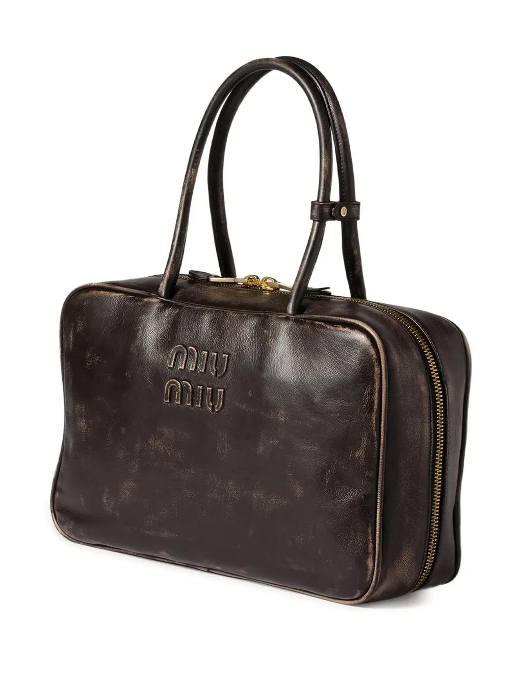 Miu Miu Logo-Embossed Zipped Handbag
