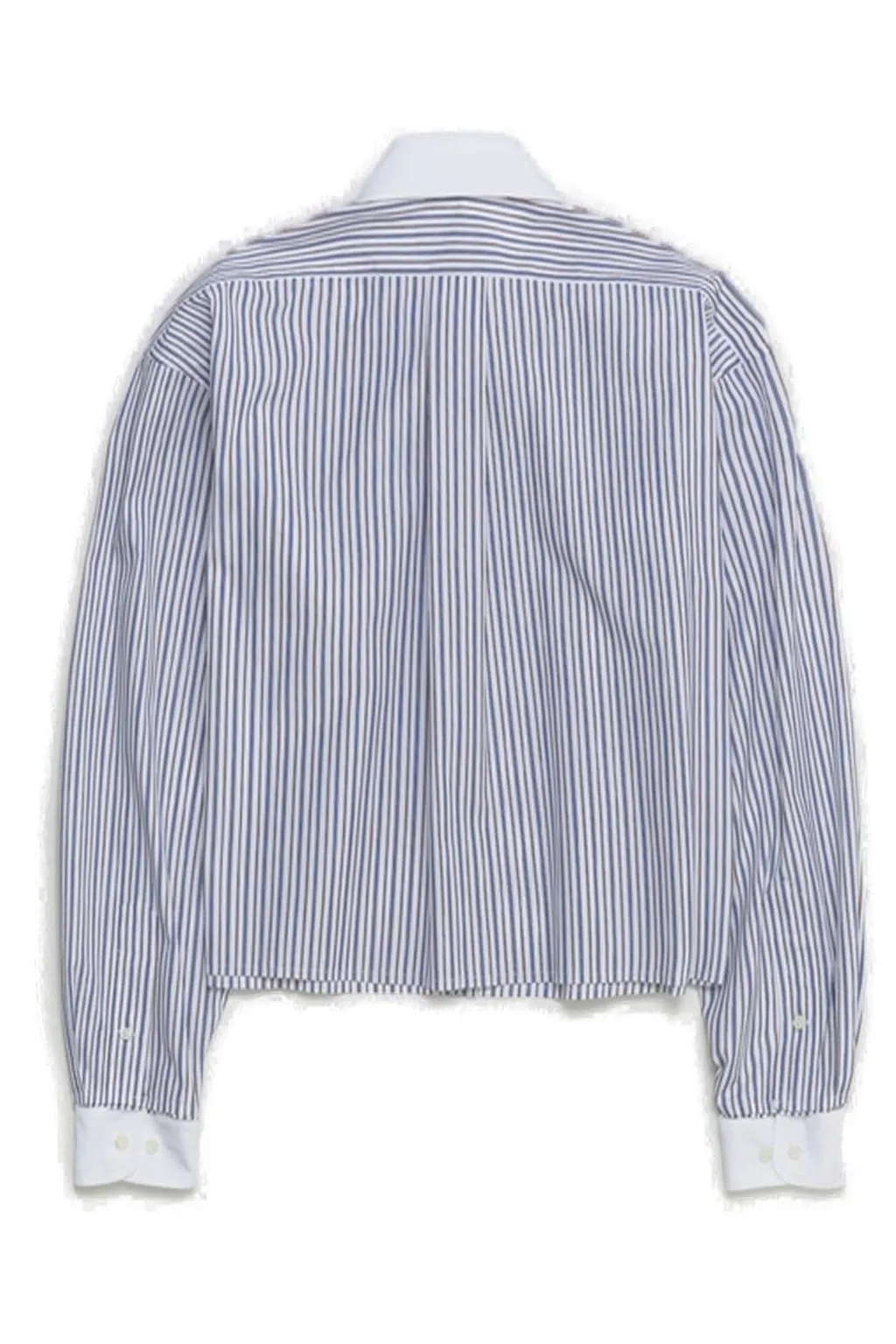 Miu Miu Logo-Embroidered Striped Shirt