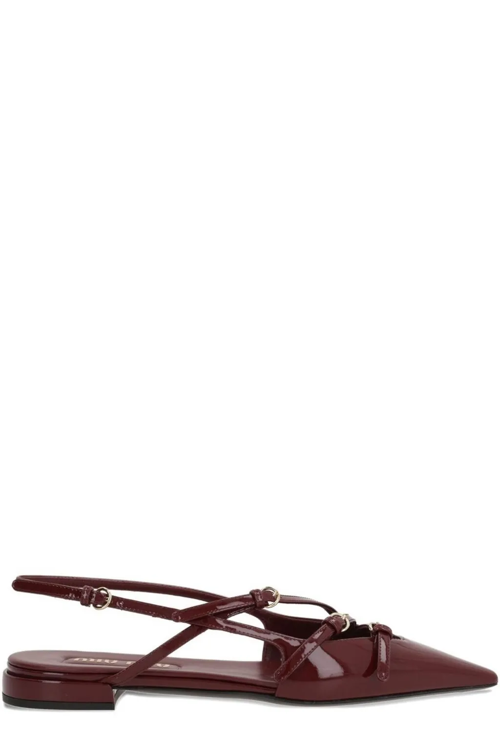 Miu Miu Pointed-Toe Slingback Ballerinas