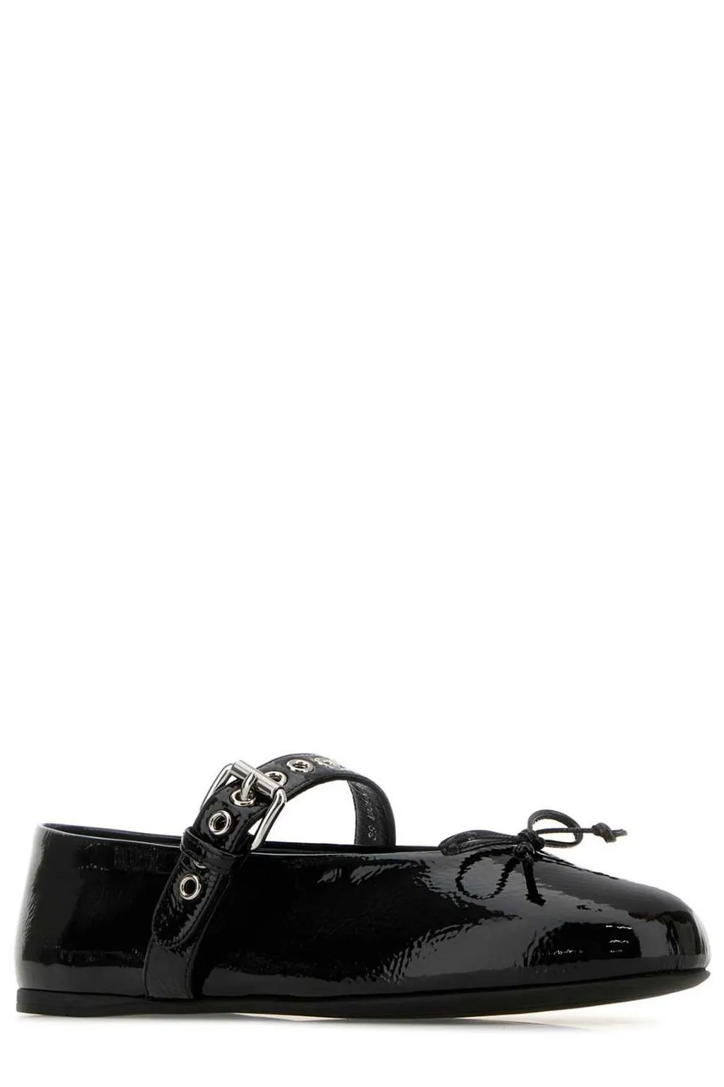 Miu Miu Polished Buckle Fastened Ballerinas