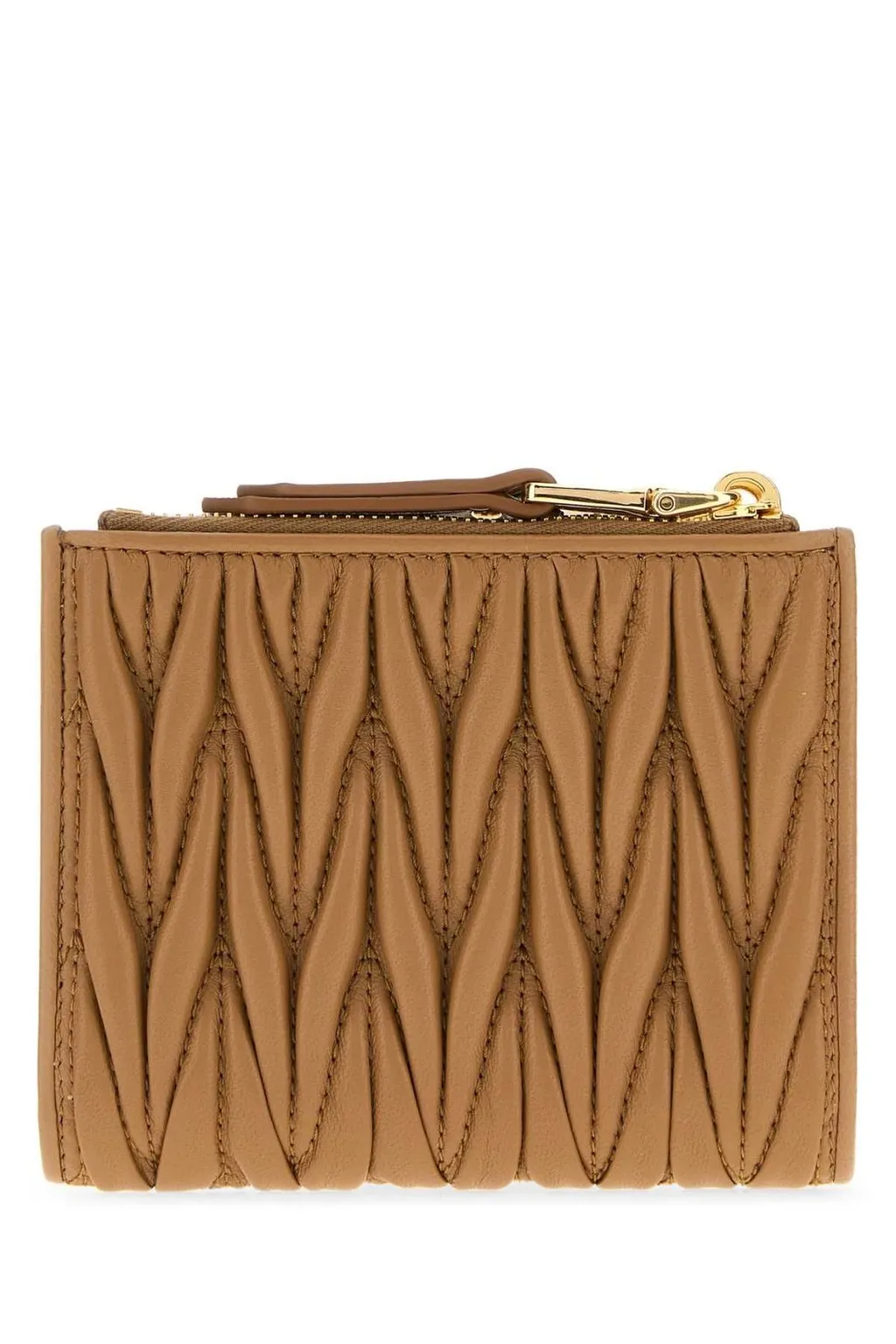Miu Miu Logo Plaque Zipped Wallet