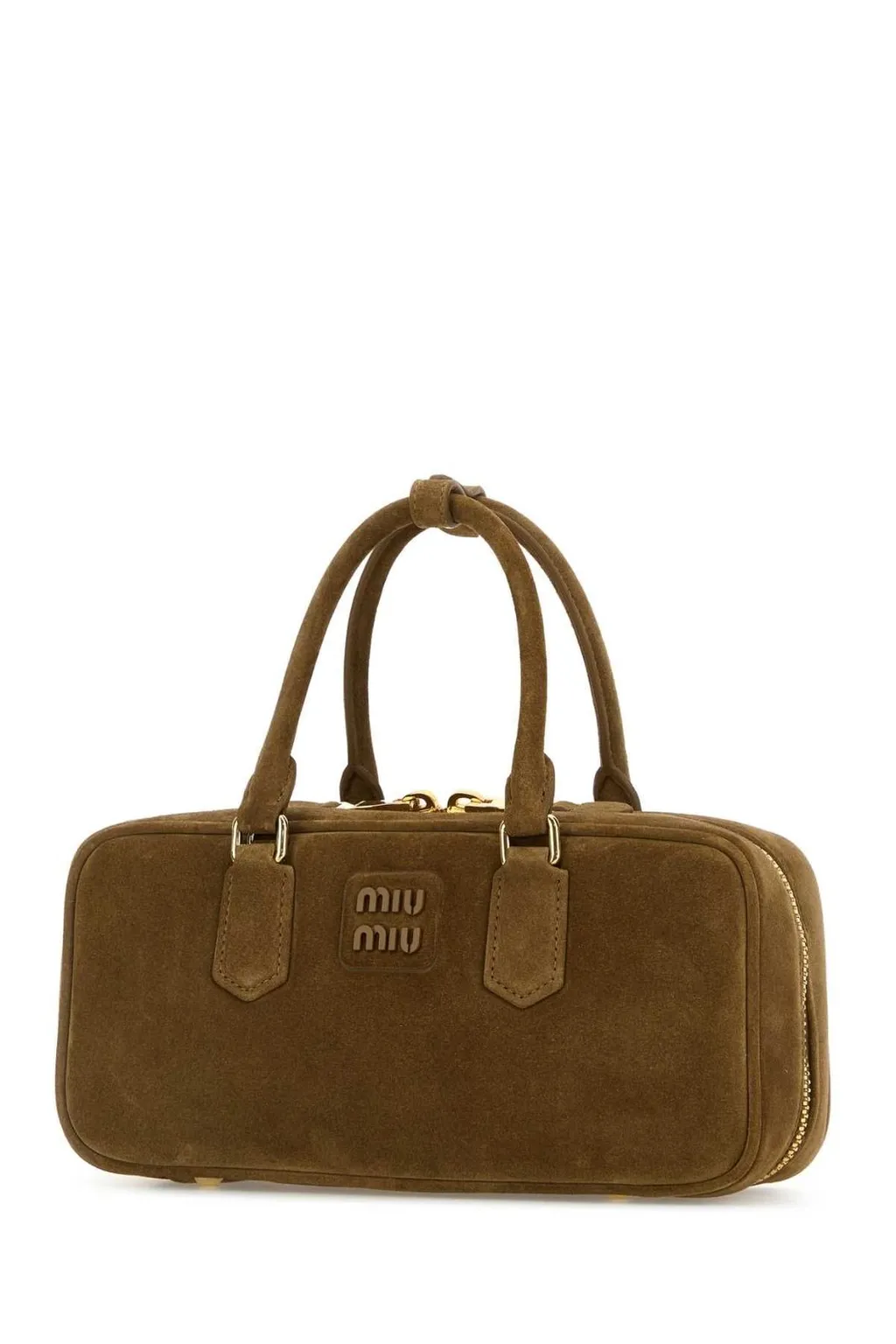 Miu Miu Arcadie Logo Embossed Tote Bag