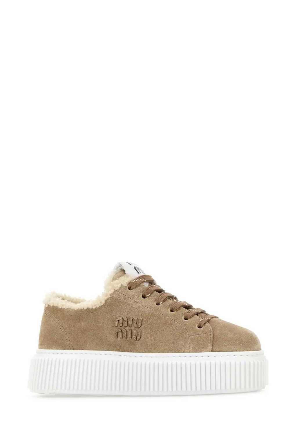 Miu Miu Logo-Detailed Lace-Up Sneakers