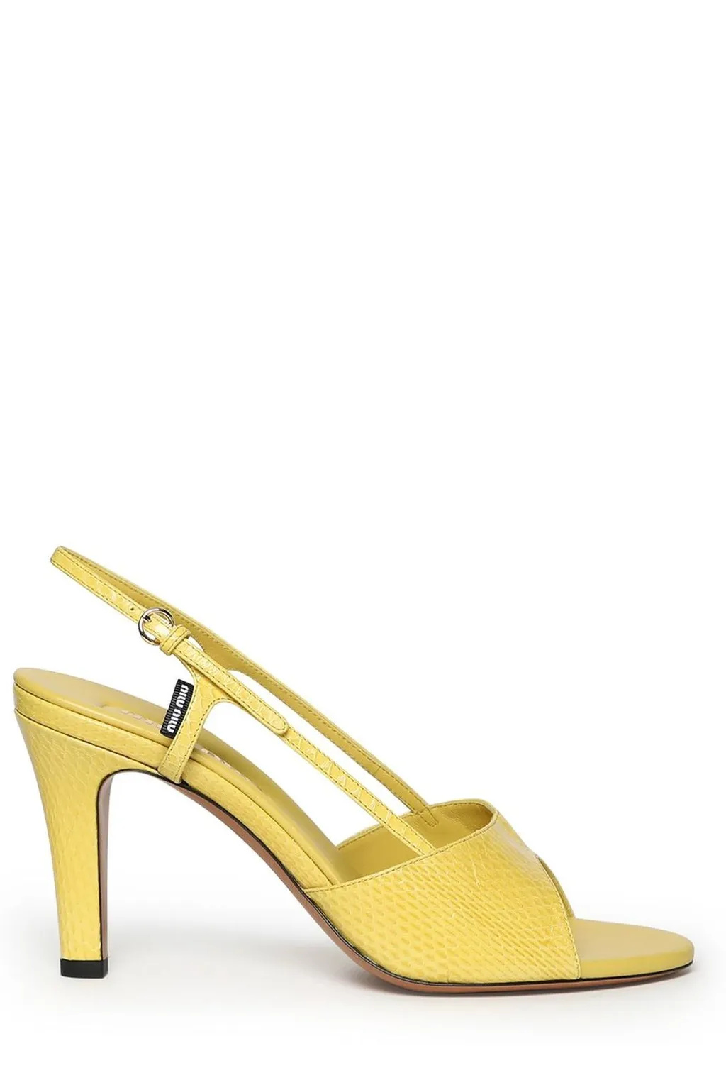 Miu Miu Embossed Slingback Sandals