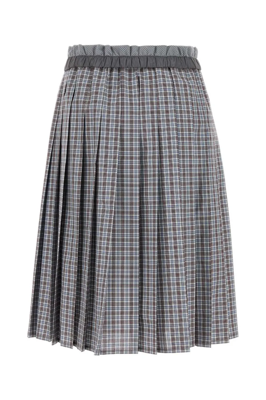 Miu Miu Checked Pleated Skirt