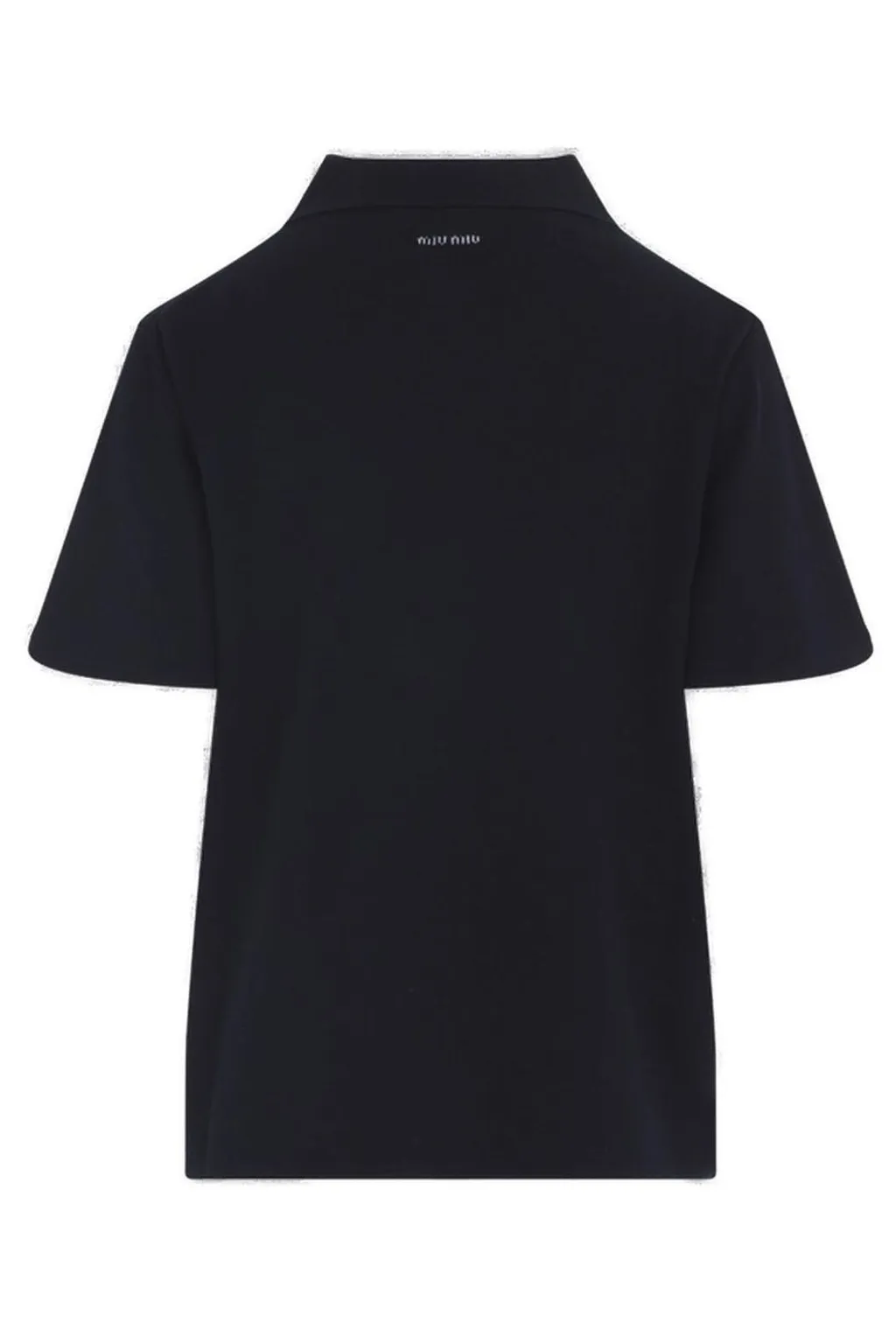 Miu Miu Short-Sleeved Knitted Polo Shirt