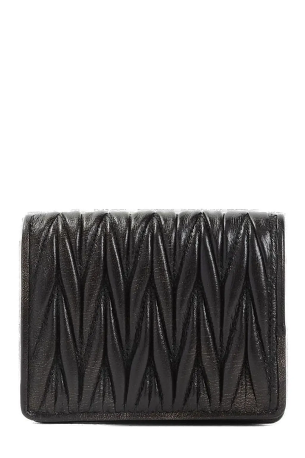Miu Miu Logo-Lettering Matelassé Bi-Fold Wallet