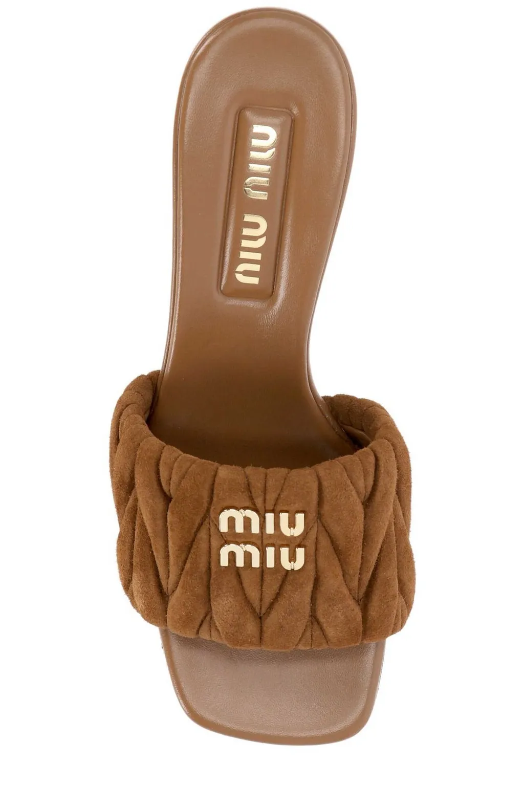 Miu Miu Logo-Lettering Slip-On Sandals