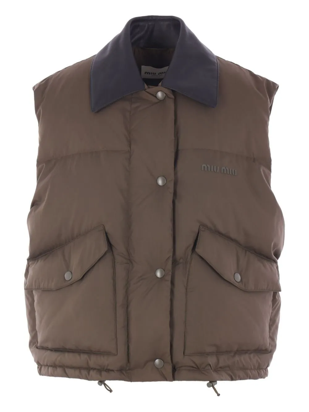 Miu Miu Button-Up Drawstring Gilet