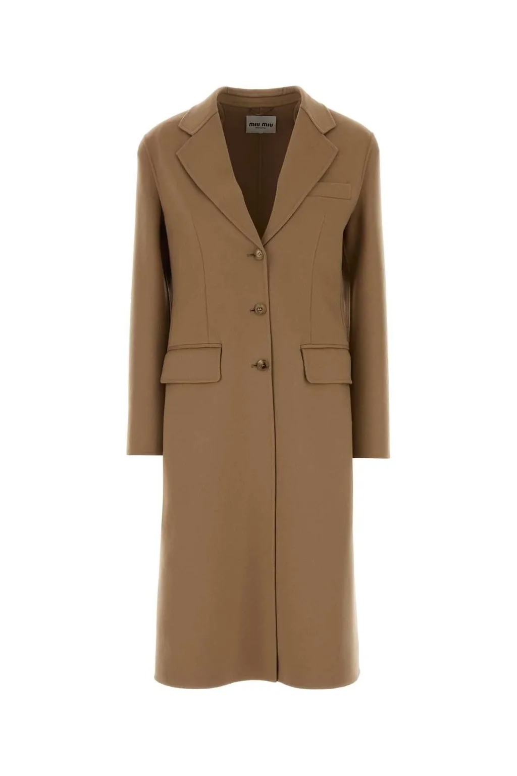 Miu Miu Single-Breasted Long Coat