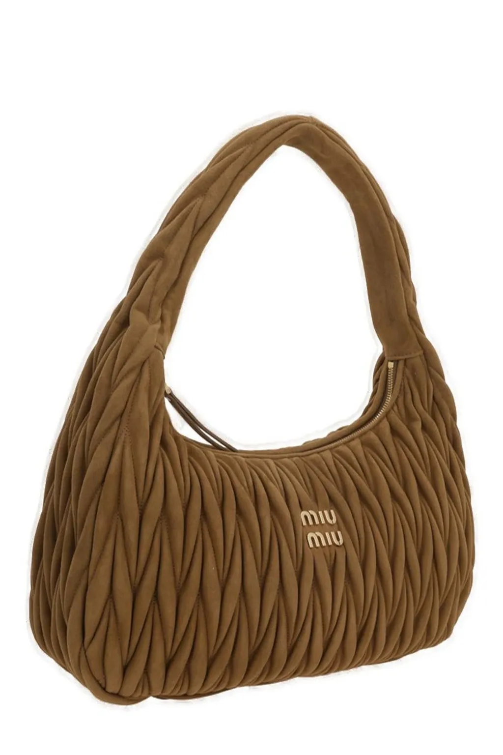 Miu Miu Logo-Lettering Zipped Shoulder Bag