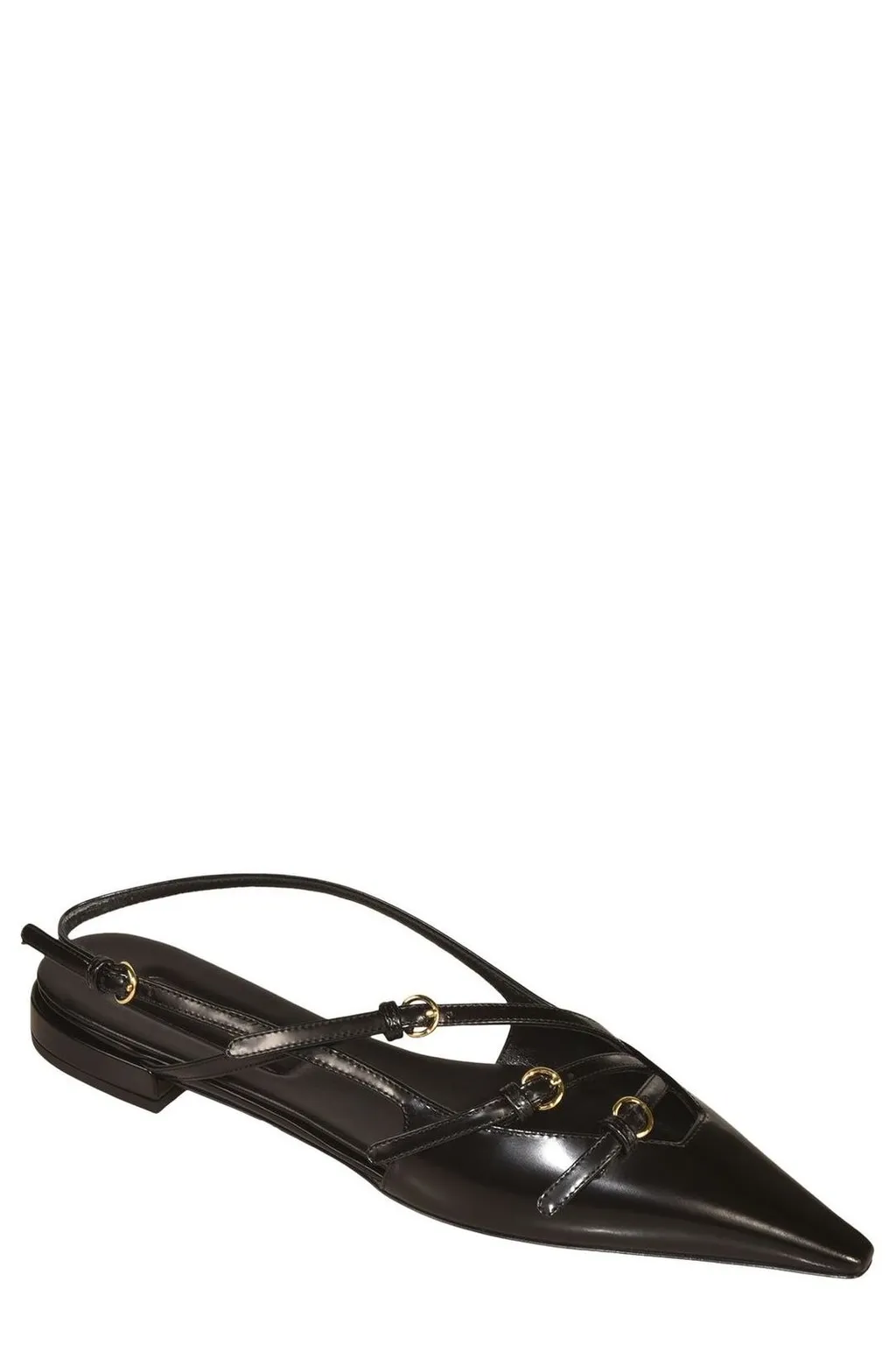 Miu Miu Pointed-Toe Slingback Ballerinas