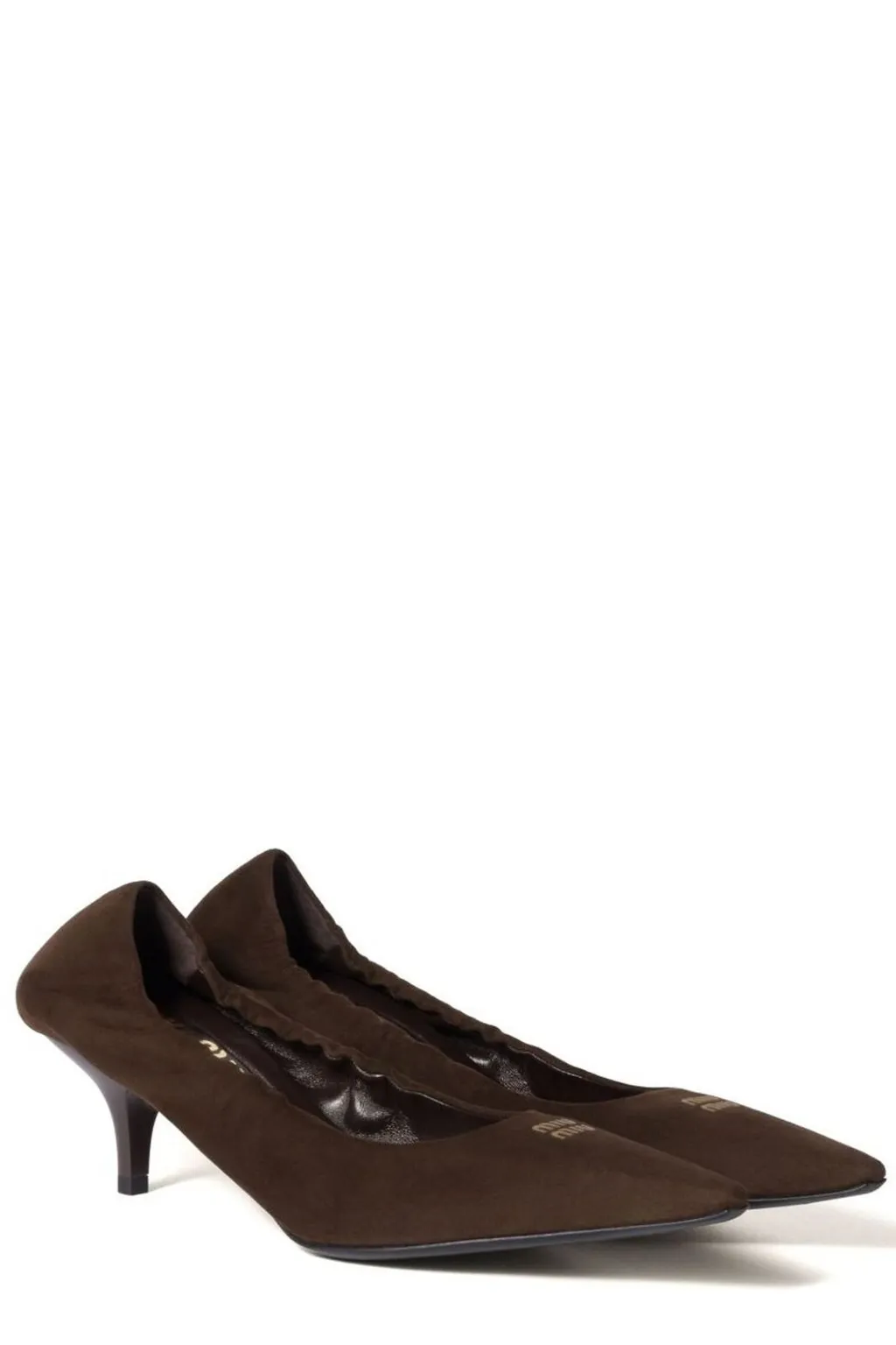 Miu Miu Ruched Slip-On Pumps