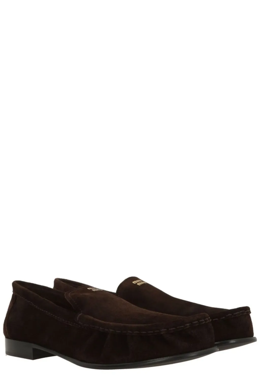 Miu Miu Logo-Embossed Loafers